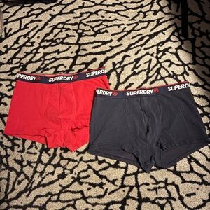 Superdry Men's Briefs in Red and Black